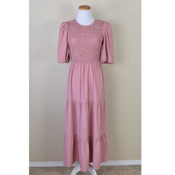 Wayf Dresses & Skirts - WAYF Camden Smocked Midi Tiered Dress - XS